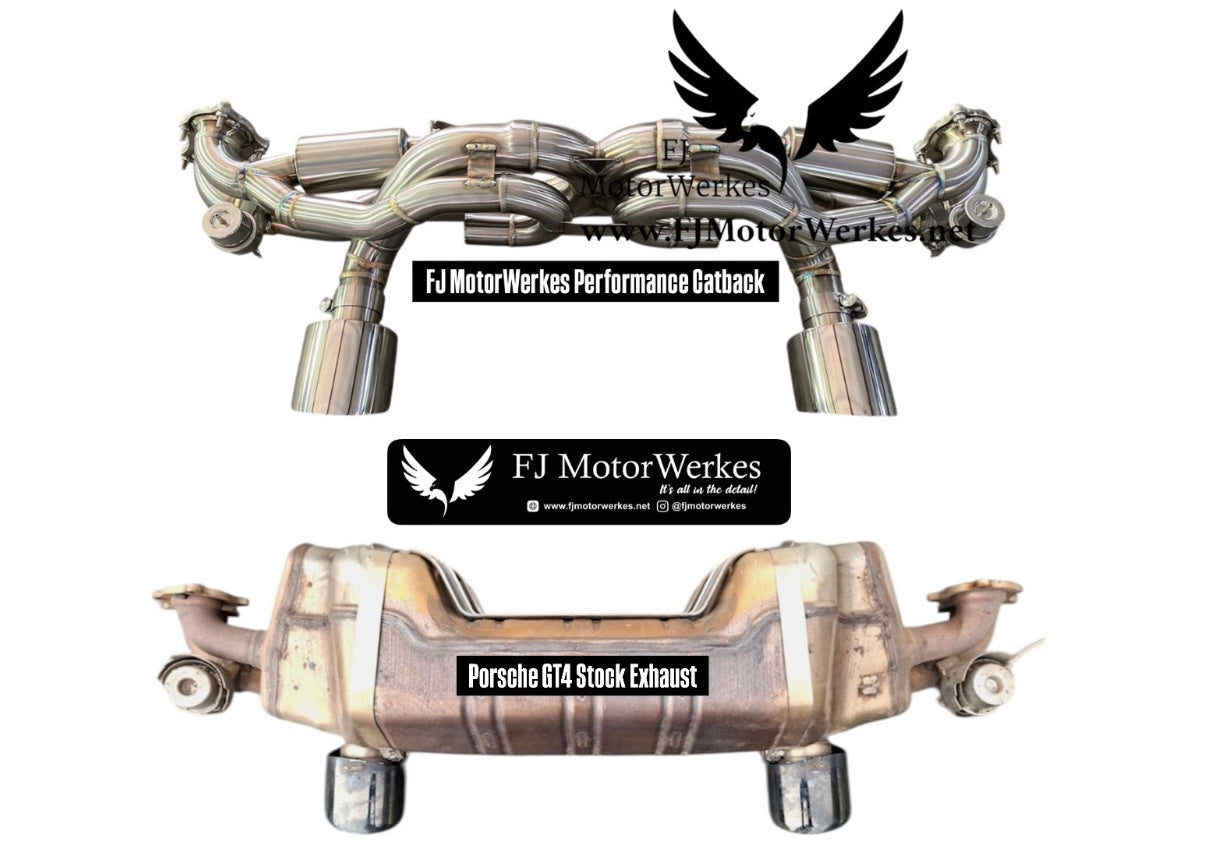 Porsche 718 Cayman GT4 GTS inc Spyder 4.0L valved catback  Performance Exhaust System